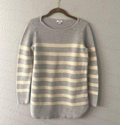 J.Jill Blue & Cream Striped Sweater by  size small