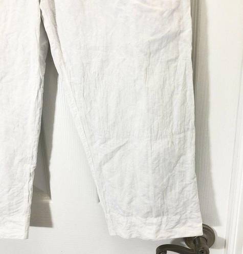 James Perse Standard  Women's White Lined Cropped Button Fly Pants Size 26