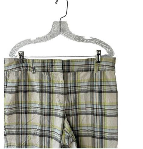 Krass&co New York  Green & Gray Plaid Bermuda Shorts Women's 16