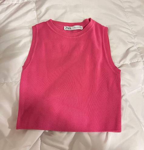 ZARA Pink Cropped Top