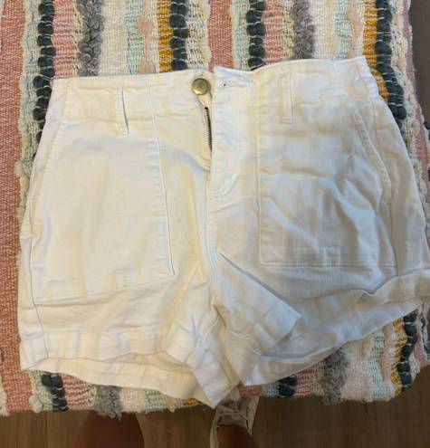 The Loft  White Denim Shorts