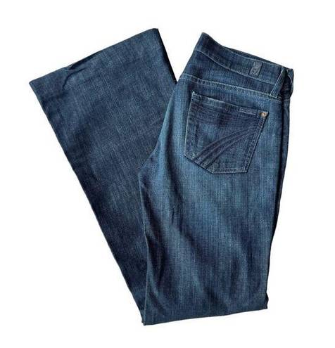 7 For All Mankind  Dojo Flare Jeans Dark Wash 27