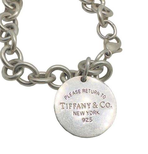 Tiffany & Co. Sterling Silver Return To Tiffany’s Circle Tag Chain Link Bracelet