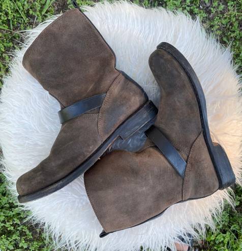 Rag and Bone  Double Strap Suede Moto Boots size 38 