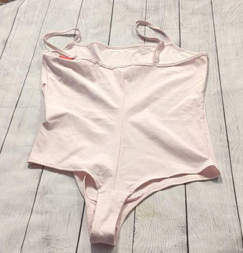 Spanx  ribbed cami bodysuit ice pink size XL