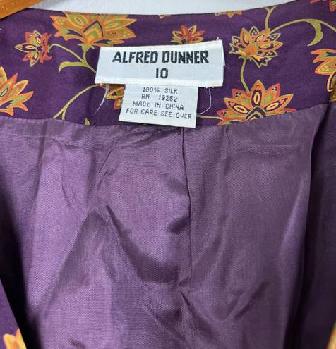 Alfred Dunner Petite Vintage 100% Silk Alfred Dunner Floral Vest 10