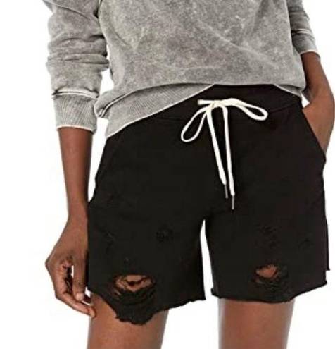 n:philanthropy NWT  Coco destroyed distressed sweat shorts in vintage black Sz S