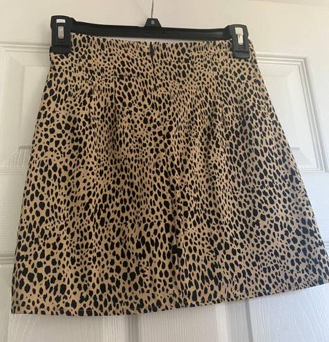 Brandy Melville Cheetah Print Mini Skirt