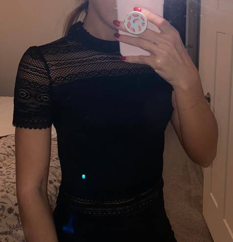 GUESS Black Lace Top