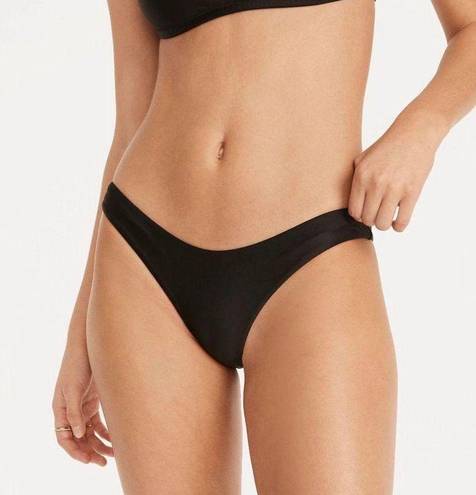 J.Crew Curved waist High Leg Cut cheeky bikini bottom in Navy Size Small NWT