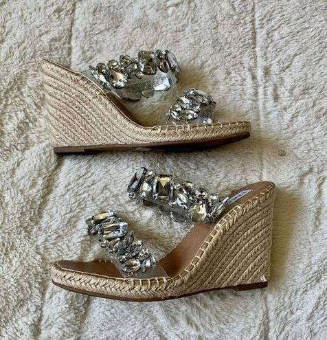 Steve Madden  Rhinestone Wedges Platform Heels