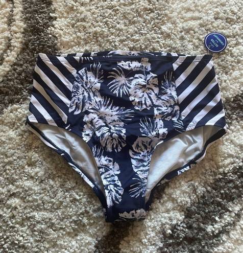 Swimsuit For All Navy Blue High Waist Swim Bottoms