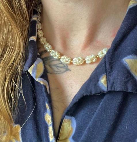 American Vintage Vintage “Nola” Pearl Cluster Necklace Long Freshwater Classic Beachy Feminine