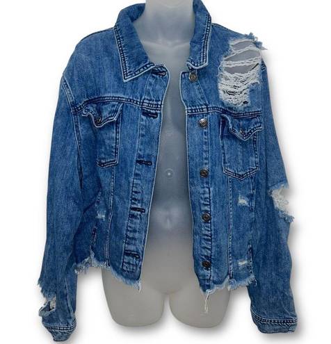 Cello  Distressed Jean Jacket