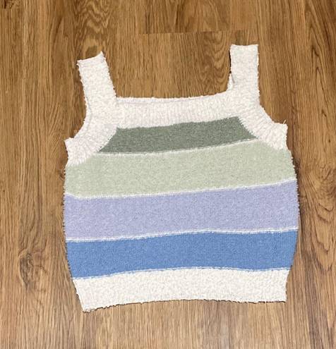 TJ Maxx Striped Crop Sweater Tank