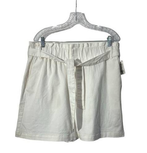 Draper James  RSVP™ Paperbag Shorts Denim White Tie Waist Size XL NWT