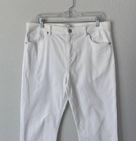 The Loft  White Straight Crop Jeans in size 12   