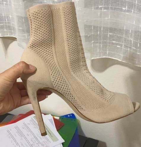 ALDO Keshaa Cable Knit Nude Heeled Boot Tan Size 7.5 20 83 Off Retail From ann