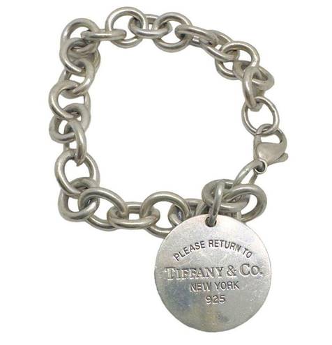 Tiffany & Co. Sterling Silver Return To Tiffany’s Circle Tag Chain Link Bracelet