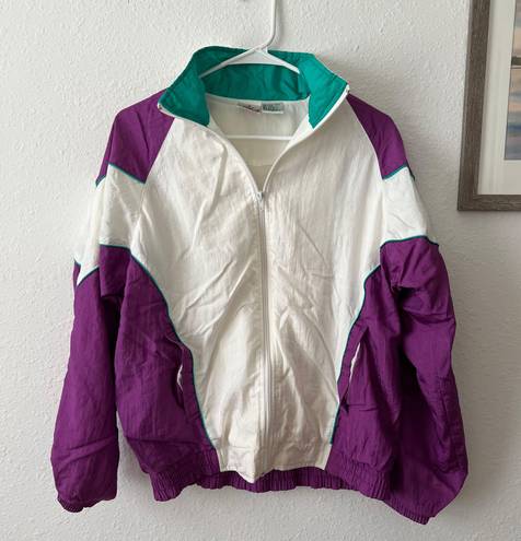 JC Penny  vintage USA Olympics windbreaker jacket white green purple Small