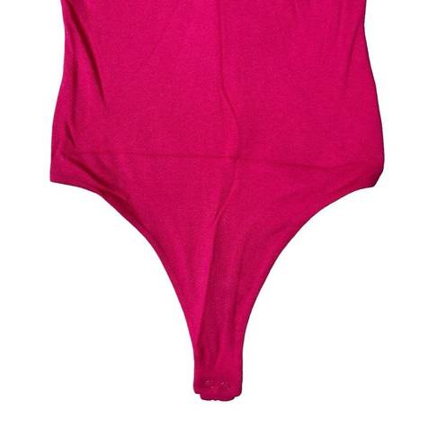 Naked Wardrobe Size XS Sculpted Seamless Tank Thong Bodysuit In Raspberry NEW
