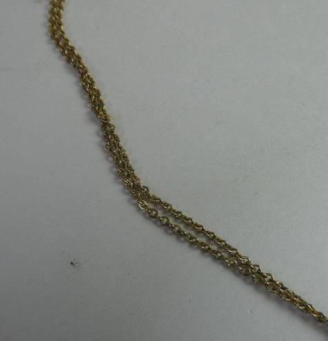 Monet  Chain Dangle Pendant Plus Size Friendly Gold Tone Necklace 23+" Box Clasp