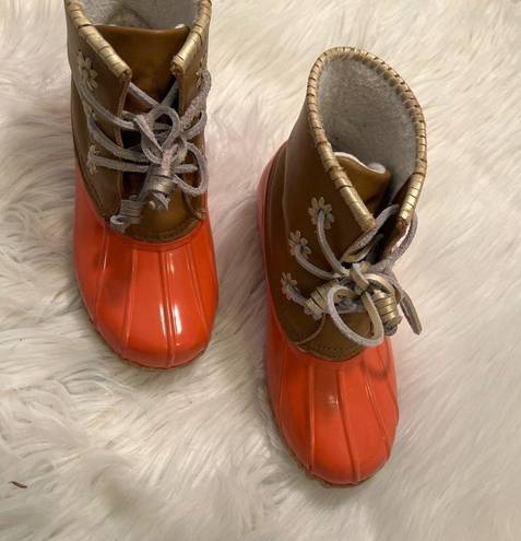 Jack Rogers  Chloe Classic Rain Boot Tan Coral