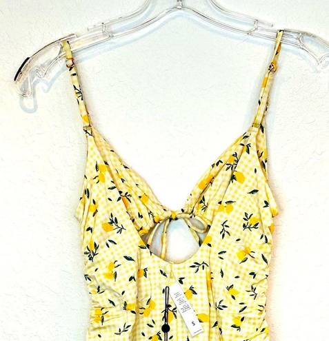 One Piece Bond-Eye Tied Together Lemon Gingham  Swimsuit Limonada NWT Small