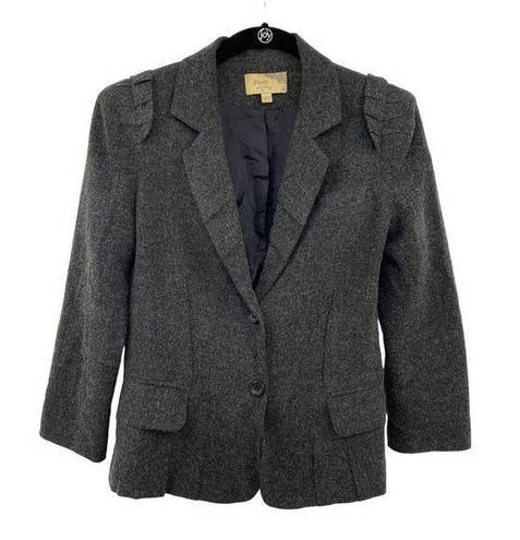 Elizabeth and James Elizabeth James Wool Blend Blazer Fitted 2 Button Single Breasted Womens Size 2