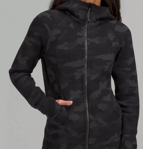 Lululemon Black Camo  Full Zip Scuba