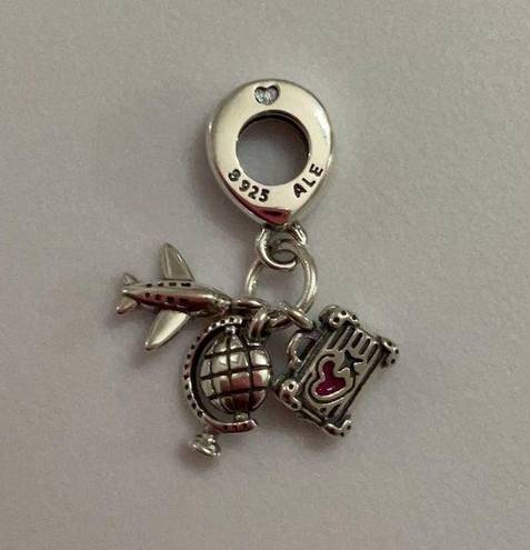 Pandora Airplane, Globe & Suitcase Dangle Charm