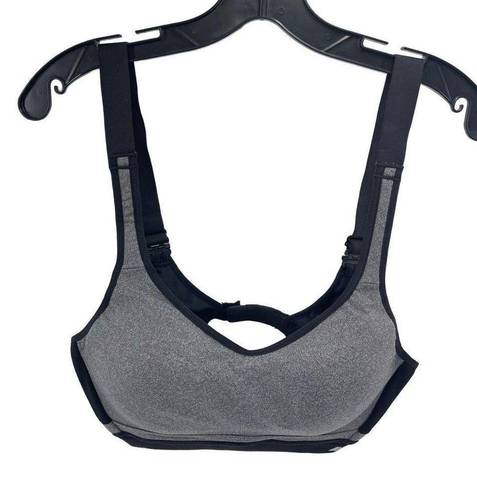 Avia  Womens Sports Bra Padded Comfy Support Active Gray Black Size 38C