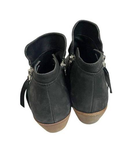 Sam Edelman  Shoes Womens Size 8.5 Packer Black Suede Zip Ankle Booties