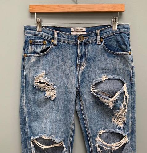 One Teaspoon  Awesome Baggies Destroyed Jeans in Blue 25