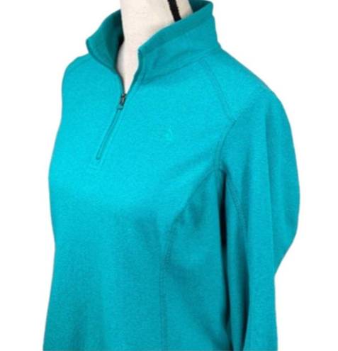 The North Face  Teal Fleece 1/4 Zip Pullover Top ~ Jacket ~ Women's Size LARGE