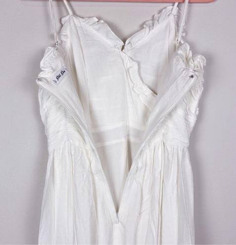 Petal  Dew White Ruffle Sleeveless Midi Sun Dress Size Small