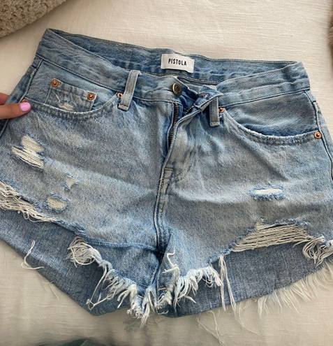 Pistola Distressed Jean Shorts