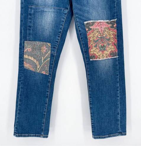 Pilcro  Tapestry Patchwork Slim Boyfriend Jeans Size 29