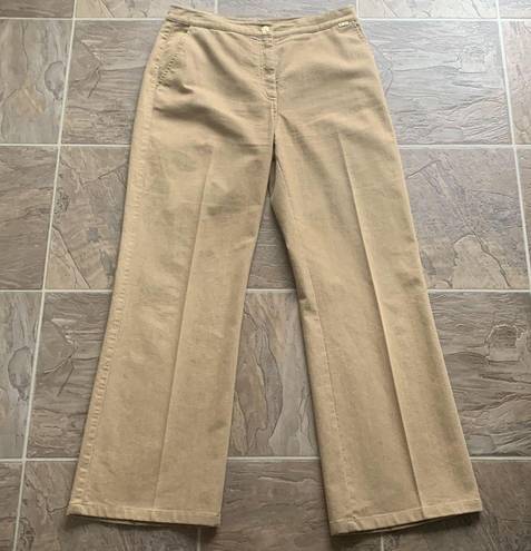 St. John  Sport By Marie Gray Wide Leg Tan Pants Sz 12