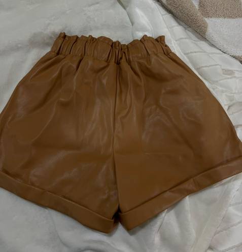 Forever 21 Faux Leather High Top-Waisted Shorts