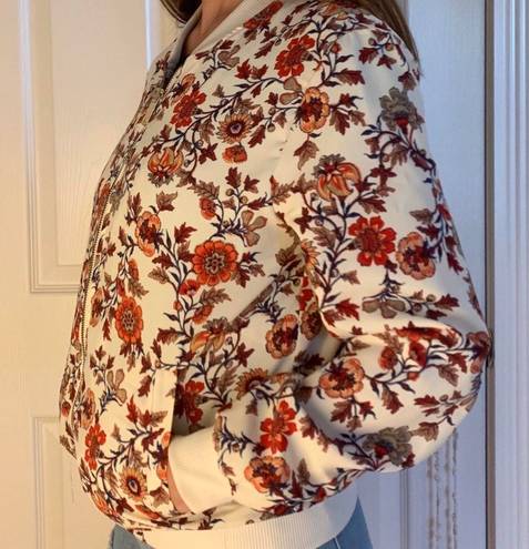 Floral Bomber Jacket Size M