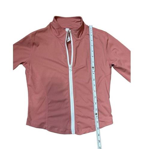 Krass&co Women Sports Running Long-sleeved Standing-collar Zipper Fast-drying top Sz M 