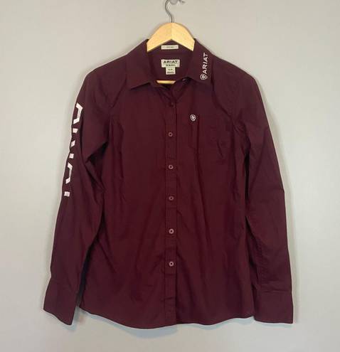 Ariat Real Maroon Fitted Button Up