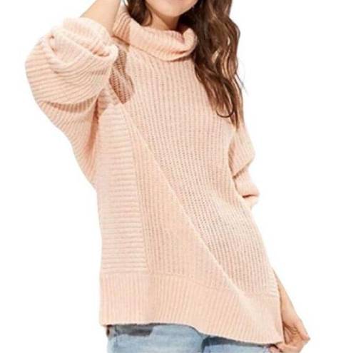 American Eagle  Outfitters Oversized Peach Mock Neck
Sweater(Size XS)