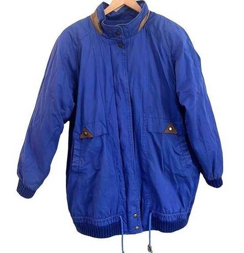 London Fog Vintage Womens Parka Coat XL Blue 90s 80s Funky Puffer Jacket  Winter