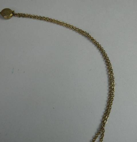 Monet  Chain Dangle Pendant Plus Size Friendly Gold Tone Necklace 23+" Box Clasp