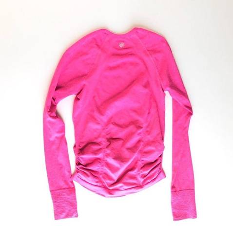 Athleta  fastest track long sleeve tee neon pink Sz XS