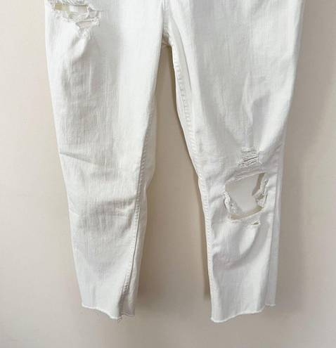 Abercrombie & Fitch  Mom Jeans Distressed White Jeans Size 8R Preppy