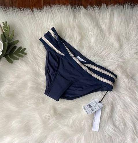 Robin Piccone  Abi Bikini Bottoms NWT Size Small Navy & cream