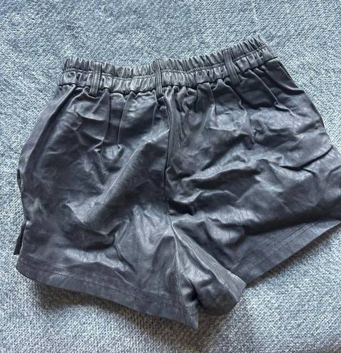 Free People faux leather black shorts